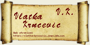 Vlatka Krnčević vizit kartica